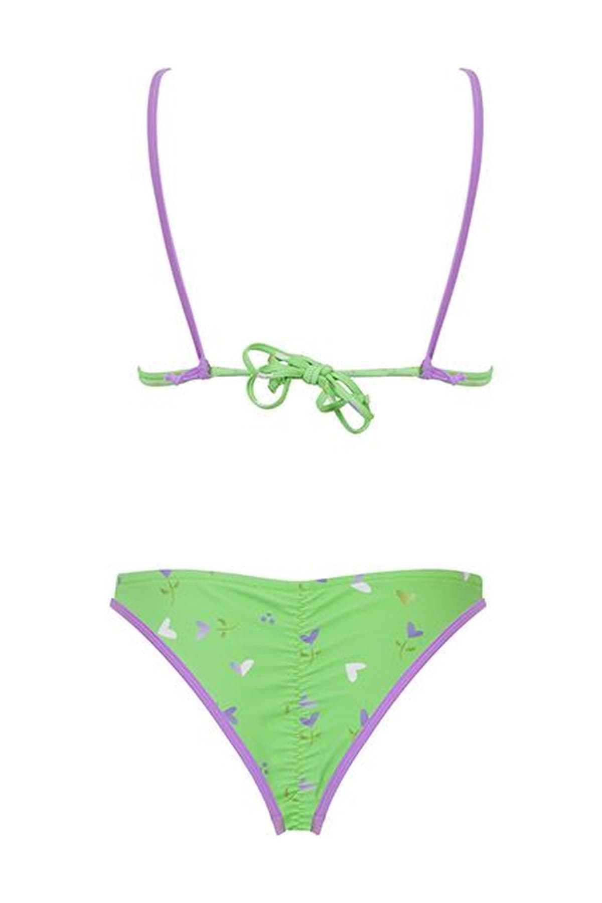 PURPLE GREEN FLORA BIKINI
