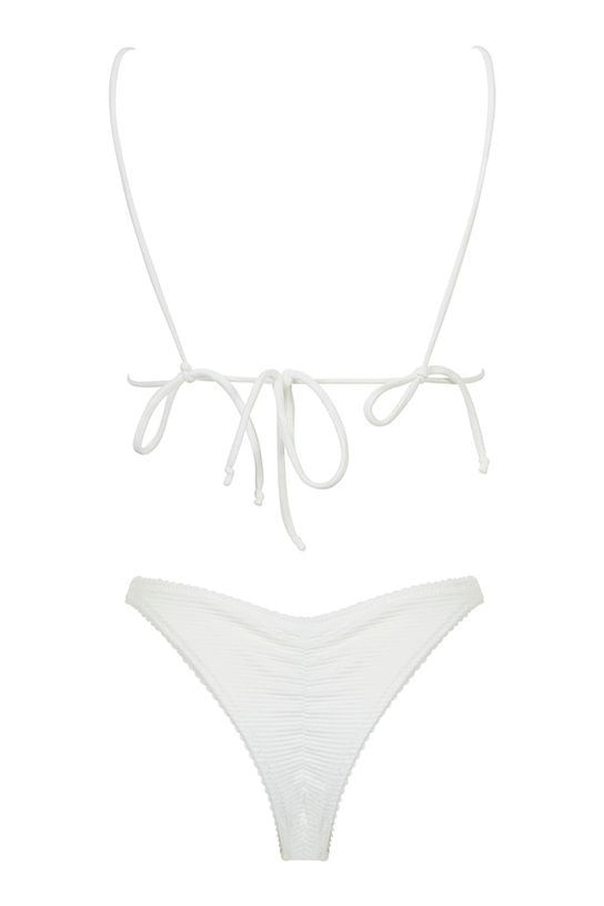 WHITE TRIANGLSE BIKINI