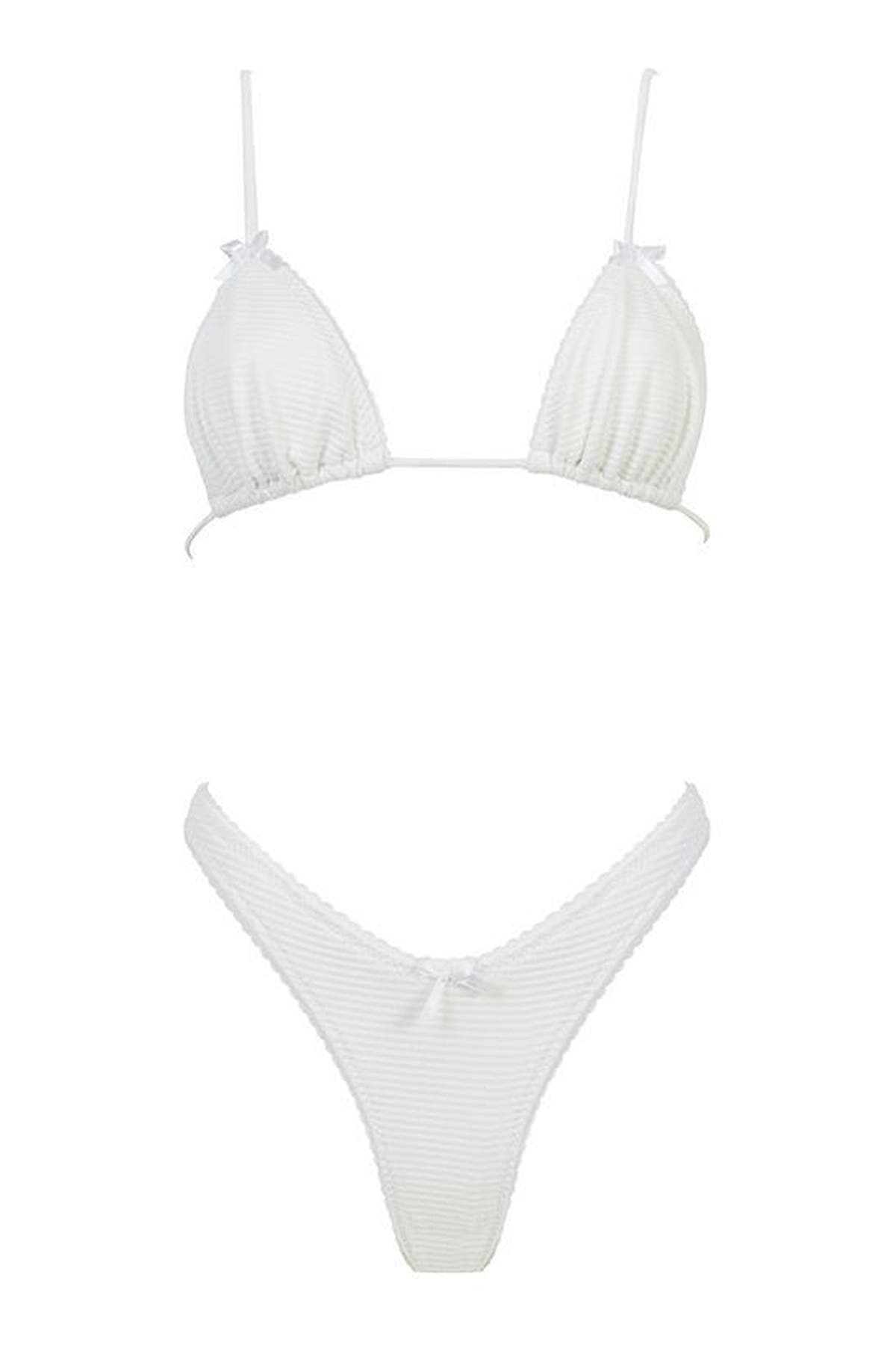 WHITE TRIANGLSE BIKINI