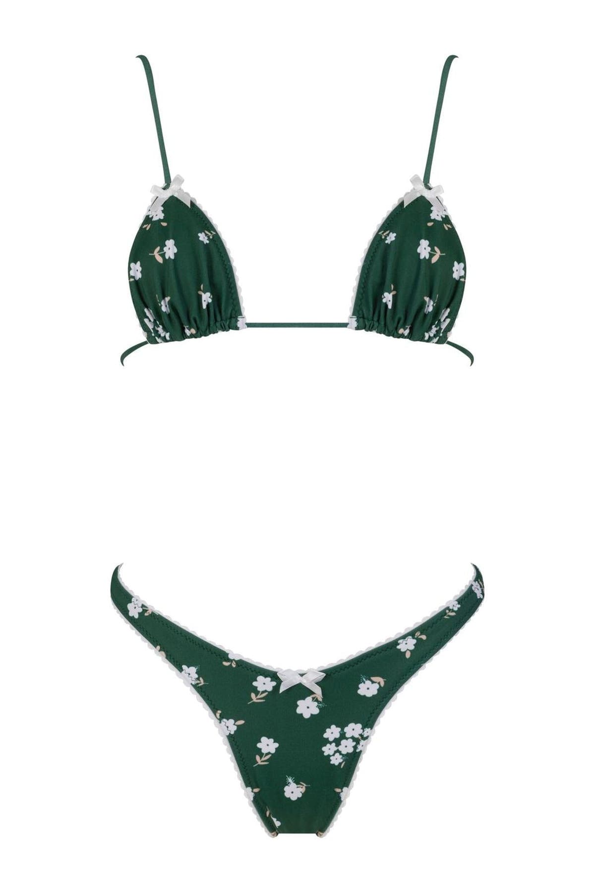 GREEN FLOWERS BIKINI