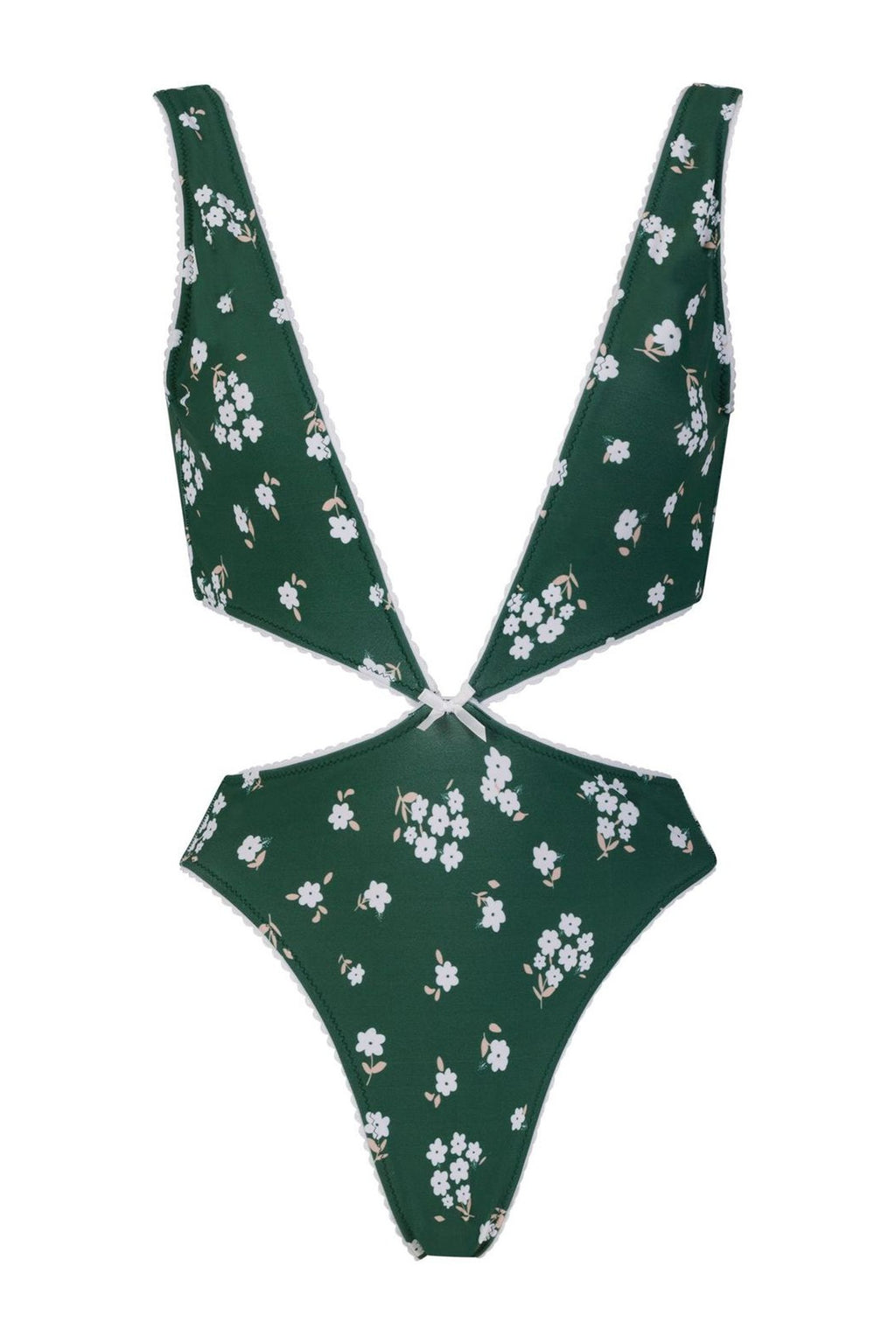 ONE PIECE GREEN FLOWERS